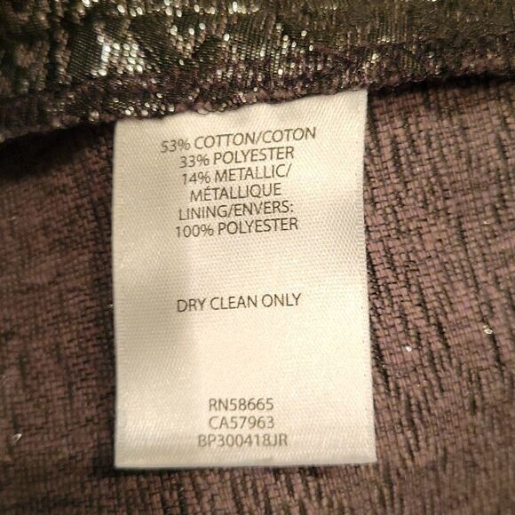 3/$30 FRENCHI Retro Rockabilly Gunmetal Brocade Fit & Flare Pullover Dress - Picture 7 of 8